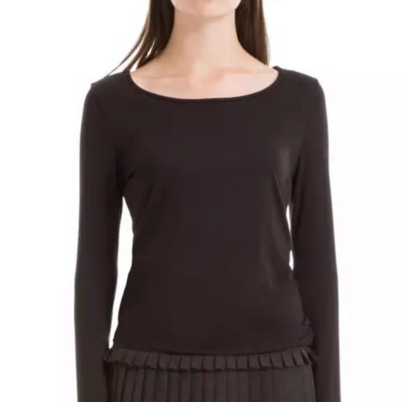 Elegant Black Long Sleeve Women's Top - Picture 1 of 3